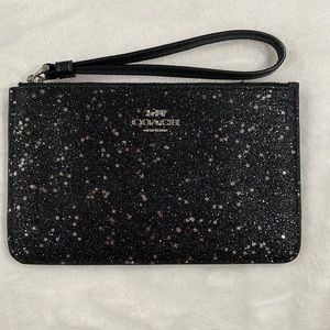 COACH Small Wristlet With Star Glitter